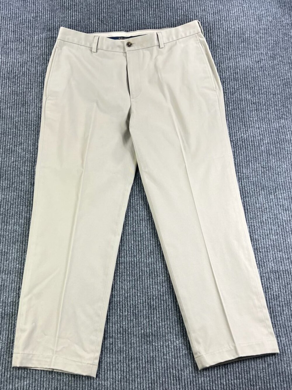 Brooks Brothers Pants Mens 36x30 Khaki Flat Front Advantage Chino Clark
